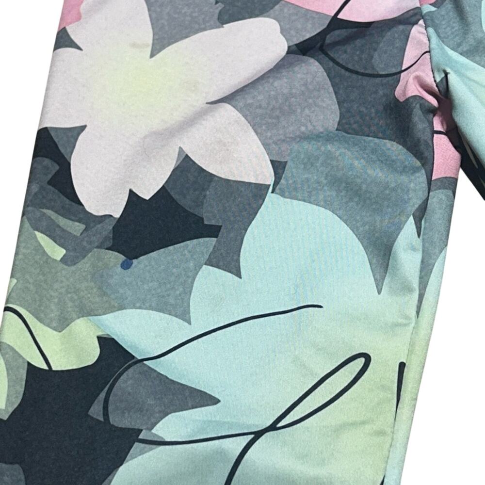 adidas Kids Leggings with Pastel Floral Design - Picture 2 of 4